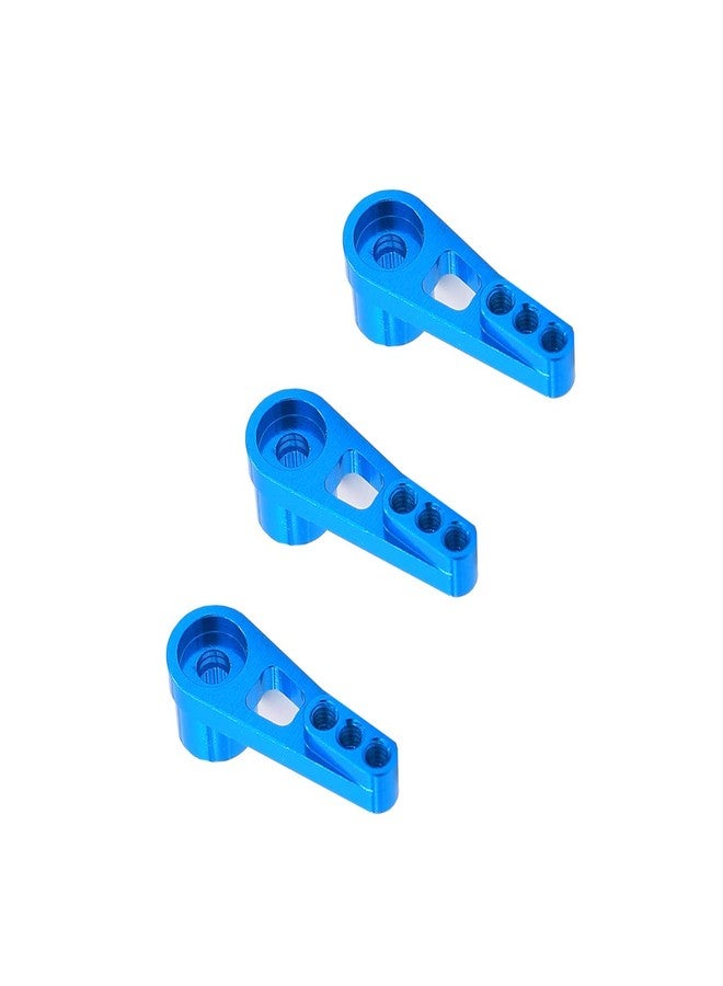 Treehobby 3PCS Treehobby 25T Steering Servo Arm Horn Kits Metal Parts Compatible with Wltoys A949 A959-B A969 A979 k929 RC Hobby Model Car Metal Upgrade Accessories(Blue) - Image 4